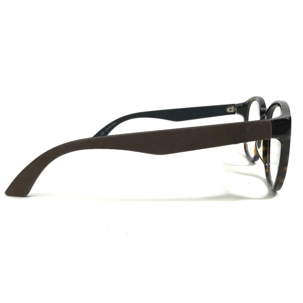 Puma Eyeglasses Frames PU00430A 009 Brown Suede Leather Tortoise 53-20-140
